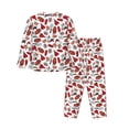 thumbnail image 2 of Uemuo Red Food Pattern Womens Pajama Sets,PJ Set for Women,Pajamas for Women Logo,Long Sleeve Pajama Set for Women,Soft Long Sleeve Top With Pants-, 2 of 9