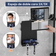 thumbnail image 4 of RAMSPIT Espejo regadera antiempa&ntilde;ante con Aumento de 1X y 3X, Espejo para Ducha con un Soporte de Afeitar extra&iacute;ble, Anti&oacute;xido, Espejo antiempa&ntilde;ante para re, 4 of 7