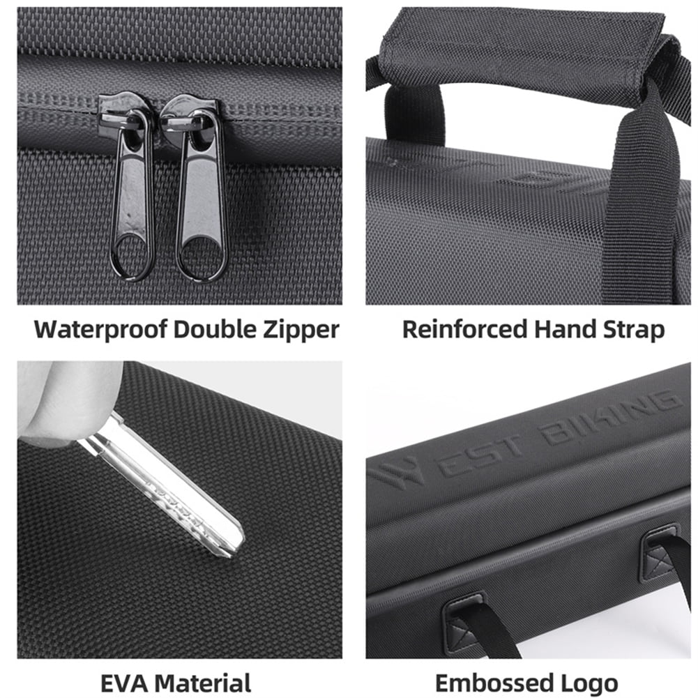 WEST BIKING Battery Bag - Hard Shell Rack Bag, Electric Bicycle Rear Rack Waterproof Bag, Multifunction Large Pannier for Bicycle, Electric Bike Rear Seat Bag Bike Trunk Bag