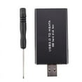 thumbnail image 3 of MSATA to USB USB 3.0 to MSATA SSD Enclosure USB3.0 to MSATA Case Hard Disk Adapter M2 SSD External HDD Box HDD Case Aluminum PCB Black, 3 of 6