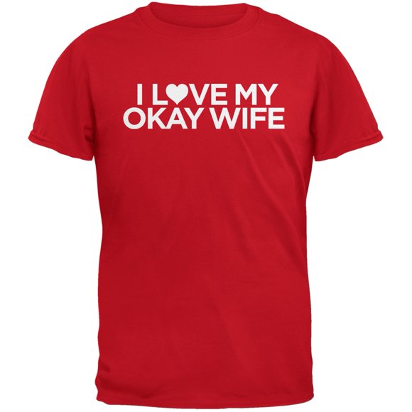 T-Shirt Adulte Rouge "I Love My Okay Wife"