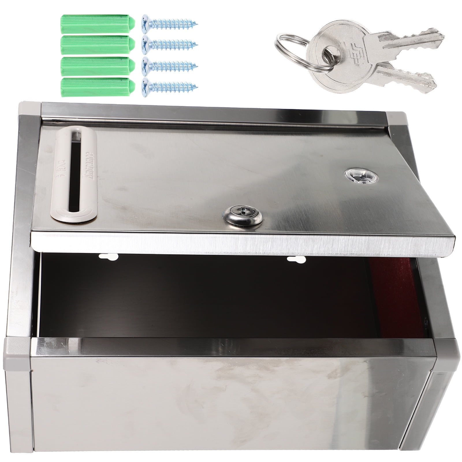 Mailbox Mailboxes Exterior Mounted Office Silver