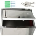 thumbnail image 4 of Masteelf Stainless Steel Wall Mount Letter Box for Home and Outdoor Use Mailbox 1pc, 4 of 8