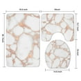 thumbnail image 3 of White Rose Gold Marble Bathroom Rugs Sets 3 Piece,Toilet Cover Set,Absorbent Non Slip Bathroom Mats Sets with U-Shaped Contour Rug Toilet Rug Set, 3 of 5