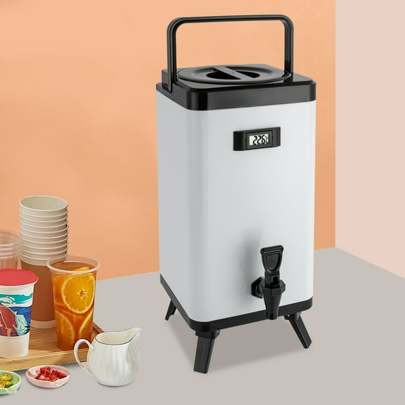 10L Big Volume Juice Drink Beverage Dispenser with Tap for Kitchen, Hot Cold Drinks Serving