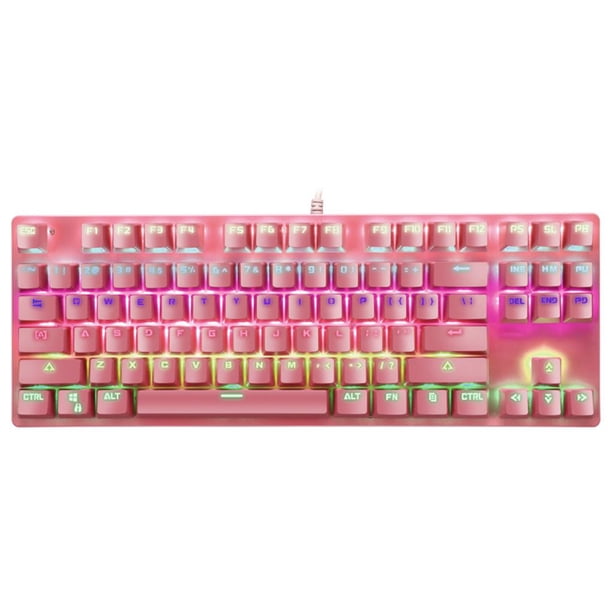 Teclado Mecánico Punk K550 87 Teclas Teclado Mecánico Green Shaft Gaming Office Notebook Teclado Profesional Cateissary EL013763-03