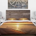 thumbnail image 3 of Designart 'Vibrant Yellow Sun and Calm Waves' Seascape Duvet Cover Set, 3 of 4
