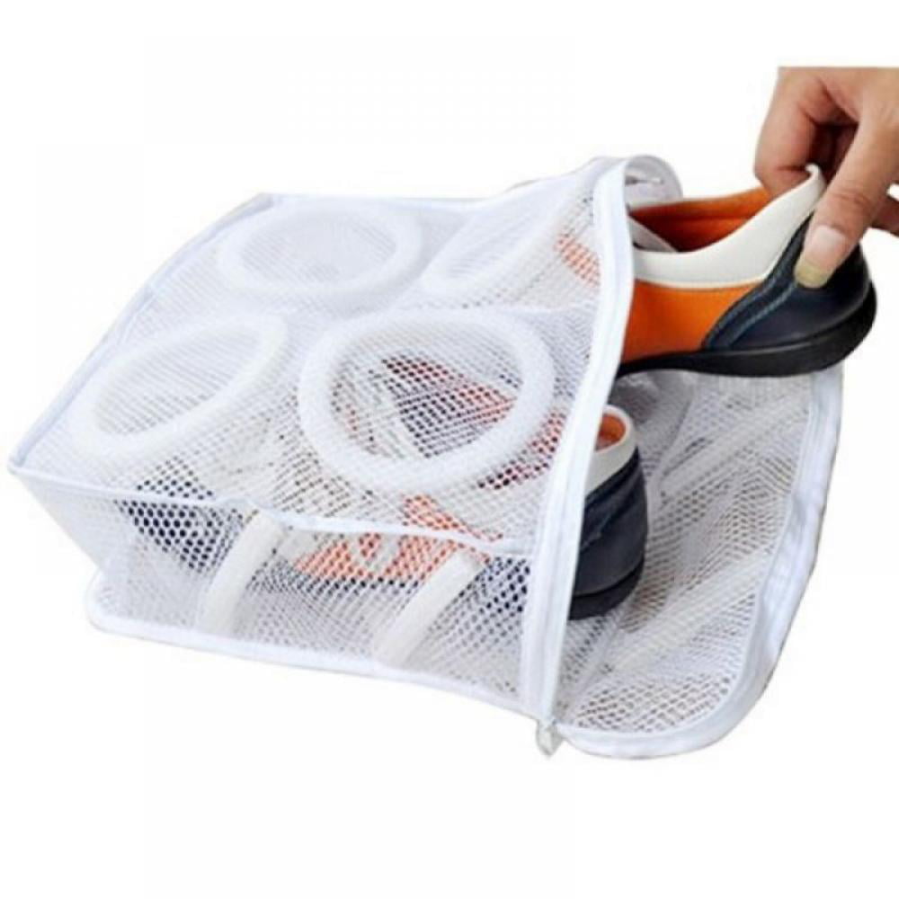 Details about   US Zippered Mesh Wash Bag Laundry Bag Shoes Wash Bag Hanigng Dry Shoes Bag 