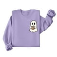 thumbnail image 4 of Fancifize Kids Halloween Hoodies Fleece Sweatshirt Long Sleeve Comfort Pullover Ghost Graphic Top Casual Loose Fall Clothes for Girls Boys, 4 of 5