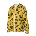 thumbnail image 2 of Sigee Bees and Sunflowers Print UPF50+ Men's Sun Protection Hoodie Shirt SPF UV Shirt Long Sleeve Fishing Outdoor Lightweight, S-3XL, 2 of 9