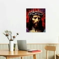 thumbnail image 2 of COMIO  Jesus Christ Wall Art Watercolor Christian Jesus Portrait Picture Canvas Abstract Framed Painting Modern Artwork for Bedroom Living Room Bathroom Decor, 2 of 4