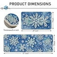 thumbnail image 3 of Winter Snowflake Blue Kitchen Rugs Set of 2, Let It Snow Kitchen Mats Decor, Seasonal Floor Door Mat Home Decorations - 17x30 and 17x47 Inch, 3 of 6