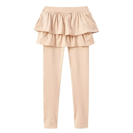 

Leutsin Toddler Baby Kids Girls Double Ruffles Ruched Solid Panty Dance Pants Trousers