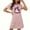 Pink, variant on Tnhcen Plus Size Women's Halloween Sleepwear Double-Sided Fleece Pajama Dresses S-2XL Soft Comfortable Home Wear with Stretch