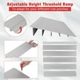 thumbnail image 5 of Pinypikaka 34" Wide 1"/2"/3"/4"/5" Rise Threshold Ramps 700Lbs Load Capacity Aluminum Door Entry Wheelchairs Ramp for Doorways and Raised Landings, Silver, 5 of 8