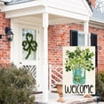 thumbnail image 3 of Welcome Watercolor Lucky Clover Garden Flag 12x18 Inch Double Sided Shamrock Jar St Patricks Day Flag, 3 of 7