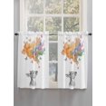 thumbnail image 5 of Cute Deer Bathroom Window Curtain, Modern Abstract Oil Painting Aesthetic Light Filtering Coffee Kitchen Curtains, Bedroom Living Room Curtains 2 Panel 84"x54", 5 of 6