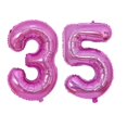 thumbnail image 3 of 2 globos de helio de 32 pulgadas, dorados, plateados, negros, azules y rosas, con números 34, 35, 36, 37, 38, 39 y 40, suministros de decoración para fiestas de feliz cumpleaños, 3 of 5