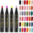 thumbnail image 4 of Nail Gel Pen, Nail Art Pen, Long-Lasting No Topcoat Nail Polish Pen for Female Girls, Easy to Apply Odorless Nail Gel Pencil 5ML, Durable Fast Drying Nail Polish for Manicure at Home, 4 of 5