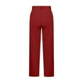 thumbnail image 4 of Olyvenn Work Pants for Women Summer High Waisted Stretchy Capris Dressy Casual Golf Capri Pants Pull On Slacks with Pockets Red XXL, 4 of 5