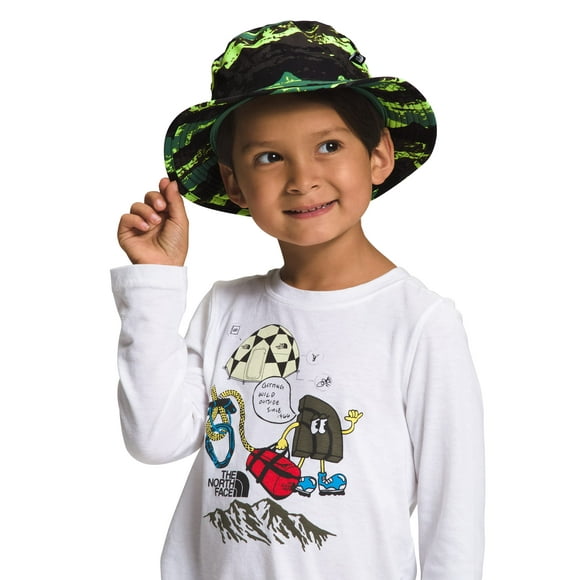Sombrero THE NORTH FACE Class V Brimmer para niños, color verde oscuro