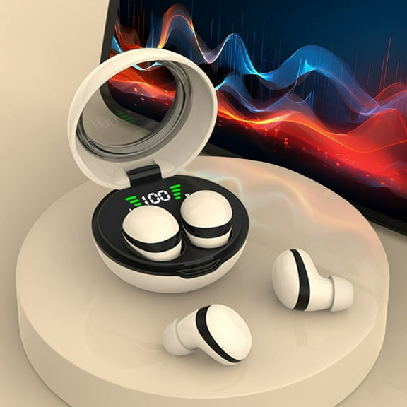 TOPRenddon Wireless Earbuds, Bluetooth 5.3 Headphones in Ear with ENC Noise Cancelling Mic, HiFi Stereo Deep Bass Wireless Earphones 24H Playtime, in-Ear Earbud Bluetooth LED Display