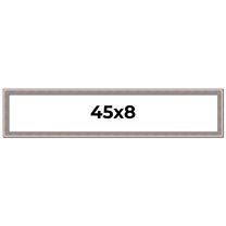 45x8 Frame Grey Real Wood Picture Frame Width 1.25 inches | Interior Frame Depth 0.5 inches | Hans