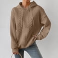 thumbnail image 2 of ChaoHeng Womens Hoodies Pullover Graphic 50% Off Clear 50% Off Clear,Fashion Women's Casual Long Sleeve Round Neck Ladies Sweatshirts Tops Blouse Plain Hoodie,Khaki,S, 2 of 9