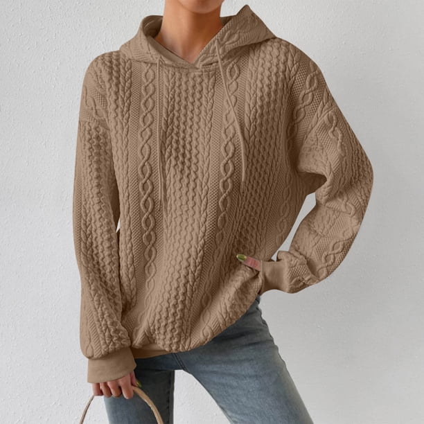 Ichuanyi liquidación moda para mujeres manga larga redonda redonda damas sudaderas tops blusa liso sudadera ICHUANYI WER202308214640