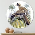 thumbnail image 2 of Designart 'Ancient Australian Birds XIV' Traditional Circle Metal Wall Art 11x11 - Disc of 11, 2 of 5