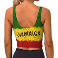 thumbnail image 4 of Yoga Vest Women Gym Sports Crop Tops Jamaica Flag Streetwear Workout Breathable Tank Top Female, 4 of 7