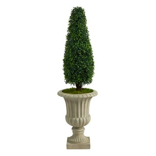 Nearly Natural 4' Christmas Tree W-berries, Pine Cones, LED Lights & Decorative Urn