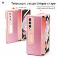 thumbnail image 5 of ELEHOLD for Samsung Galaxy Z Fold 3 Rugged Case, Hard PC＋Soft TPU Screen Protector Invisible Kickstand Hidden Bracket Anti-Scratch Shookproof Folding Case for ZFold 3 2021 7.6 inch, Pink, 5 of 6