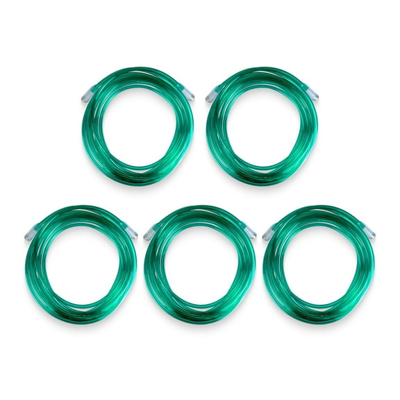 JWYN 5pk 7Ft Oxygen Supply Tubing, 3-Channel Kink-Resistant Design, Salter Style Green