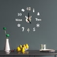 thumbnail image 4 of Pompotops Clearance Sales DIY Wall Clock 3D Mirror Sticker Home Office Decor Clock, 4 of 5