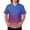 Blue_002, variant on Domuza Men Scrub Top Gradient Tie-Dye Short Sleeve V Neck Nursing Uniform Loose Fit Comfy Soft Medical Workwear with 3 Pockets Blue 5XL