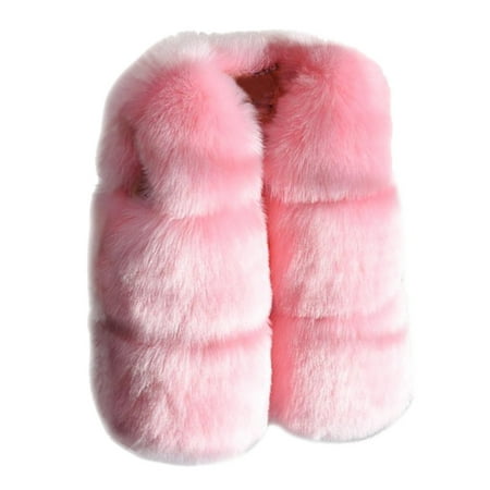 

Toddler Baby Girls Faux Vest Winter Warm Coat Jacket Cute Thick Clothes