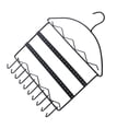 thumbnail image 1 of Kearding Soporte de exhibición Montado en la pared moderna Cadenas Colgador Estante de almacenamiento Escaparate Estante Pendientes Titular Almacenamiento y organización del hogar Negro Kearding HA075570-02, 1 of 6