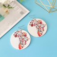 thumbnail image 4 of Pendientes de madera natural con Forma de mapa colorido Yashi 60564, 4 of 5