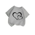 thumbnail image 2 of Hiijoy Toddler Girls Cute Graphic Short Sleeve Tee Summer Casual T Shirt, Sizes 1-14, 2 of 4