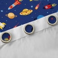 thumbnail image 4 of Homewish Blue Cartoon Spaceship Curtains Pack of 2 (42x84 Each) for Boy, Mystic Rocket Planet Curtains Blackout, Outer Space Theme Bedroom Curtains, Black Out Curtains Decor, 4 of 6