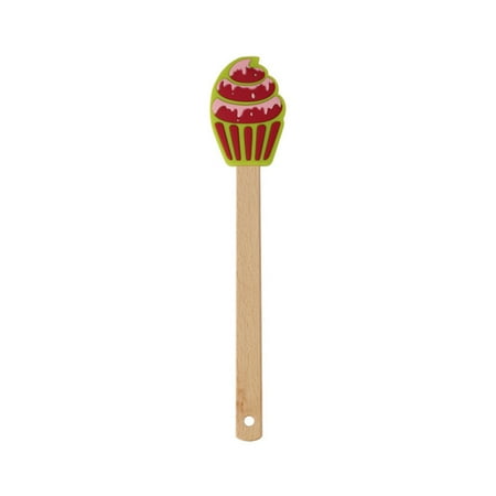

Whigetiy Silicone Spatula Pastry Cooking Spatula with Ergonomic Wooden Handle Christmas Unique Design Santa Claus Tree Shape Gift