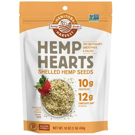 Manitoba Harvest, Hemp Hearts, Shelled Hemp Seeds, Delicious Nutty Flavor, 16 oz (454 g)