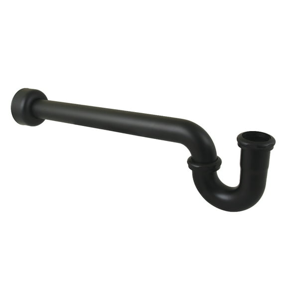Kingston Brass CC6120MB 1-1/2" P-Trap with Box Flange, 19" Length, 18 Gauge, Matte Black