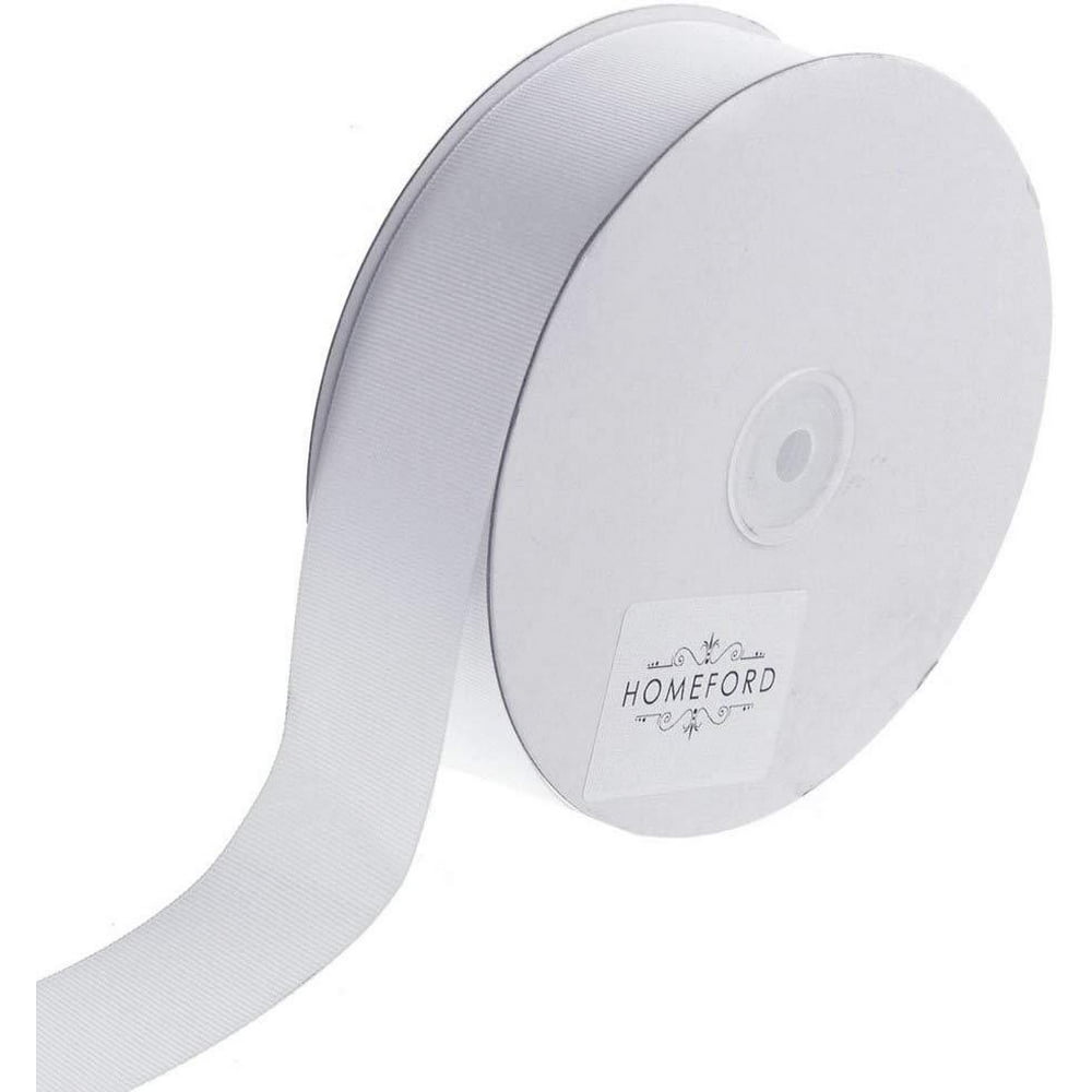 Solid Grosgrain Ribbon, 7/8Inch, 50 Yards, White