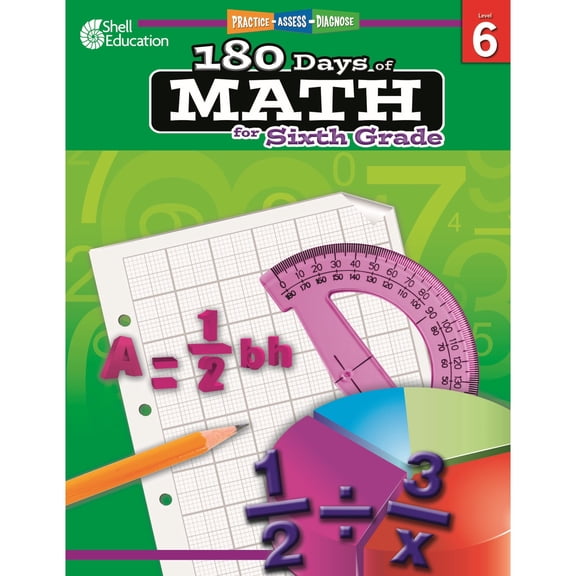 180 Days™: Math for Sixth Grade: Practice, Assess, Diagnose, (Paperback)