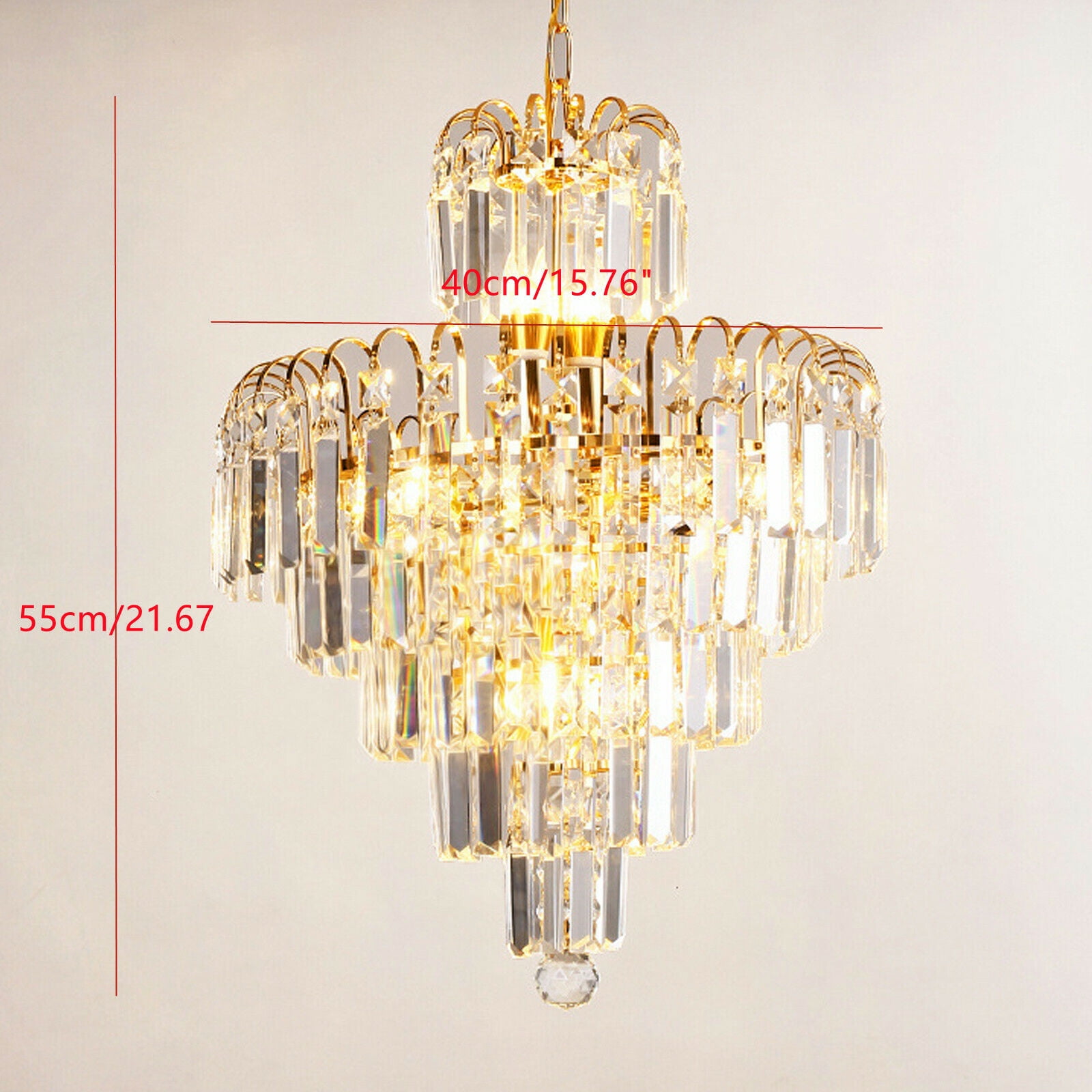 Denest Luxury Crystal Chandelier Modern Ceiling Light Lamp Pendant Fixture Lighting NEW