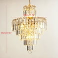 thumbnail image 2 of Gold Crystal LED K9 Ceiling Light Lamp Living Room Pendant Chandelier 40W, 2 of 11