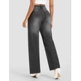thumbnail image 3 of Stretchy Jeans Wide Leg Jeans for Women Trendy Pull On High Waist Tummy Control Sweatpant Jean Denim Pants with Pockets, 3 of 8