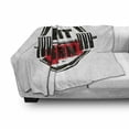 thumbnail image 3 of Fitness Soft Flannel Fleece Blanket, Let It Burn Gym Workout Strong Training Motivation Active Healthy Life Grunge, Cozy Plush for Indoor and Outdoor Use, 60" x 80", Red Black White, by Ambesonne, 3 of 6
